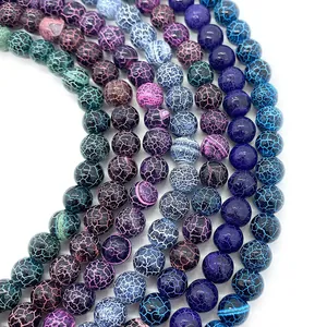 Drakenader agaat ronde losse kralen in diverse kleuren voor DIY sieraden en kettingen