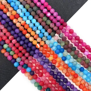 Natuurlijke Gematteerde Drakenader Agaat Losse Kralen Ronde Steenkralen Voor DIY Sieraden Maken Handgemaakte Armband Ketting