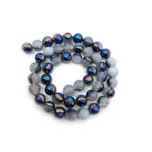 Drakenader agaat kralen met regenboog metallic coating voor DIY sieraden maken en hobby
