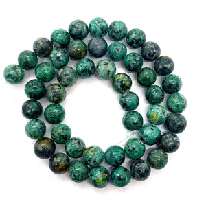 Natural African Turquoise 6-10mm round stone beads for DIY jewelry making