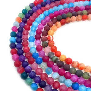 Matte blauwe drakenader agaat kralen voor DIY sieraden maken in verschillende maten