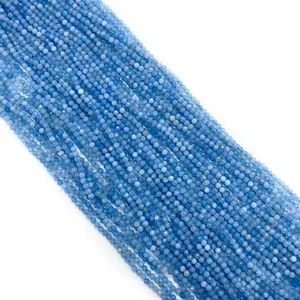 Natural light blue faceted apatite beads for DIY jewelry making accessories
