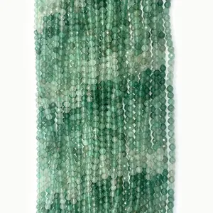 Natürliche Grüne Fluorit Facettierte Runde Lose Perlen Für Schmuckherstellung DIY Spacer Perlenstrang Für Halsketten Armbänder