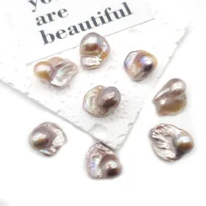 Perles d'eau douce baroques naturelles aux reflets irisés pour création de bijoux DIY