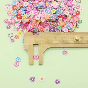 Fette di fiori in pasta polimerica da 5mm per gioielli fai da te con calibro