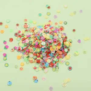 Colorful Polymer Clay Fruit Flower Slices Beads For DIY Jewelry Making Mixed Patterns Nail Art Decoration Crafting Accessory