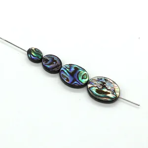 Perles ovales en nacre d'abalone naturelle de différentes tailles pour bijoux DIY