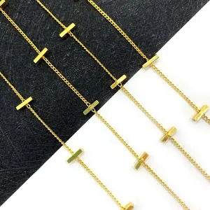 Vergoldete Kupferkette Für Schmuckherstellung Minimalistische Rechteckige Gliederkette Für DIY Halsketten Armband Zubehör Bastelbedarf