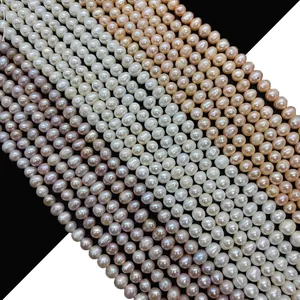 Natural Freshwater Pearl Beads Strand Irregular Round AA Grade 4-8mm Loose Beads For DIY Necklace Bracelet Jewelry Making
