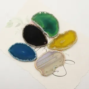Pendenti in agata naturale lucida in vari colori per la creazione di gioielli DIY