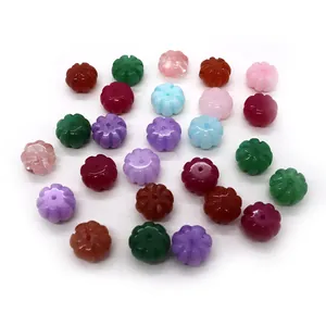 Perle di cristallo anguria a forma di zucca 8x14mm per creazione gioielli DIY
