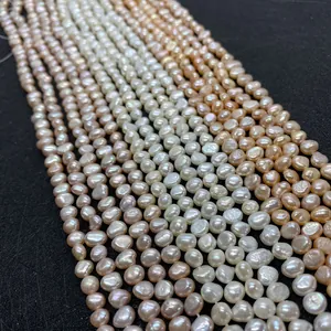 Natural freshwater pearl beads in mixed colors for DIY jewelry making and necklace supplies