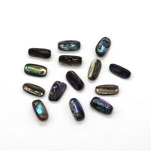 Perline di abalone naturale rettangolari irregolari con lucentezza arcobaleno per fai da te