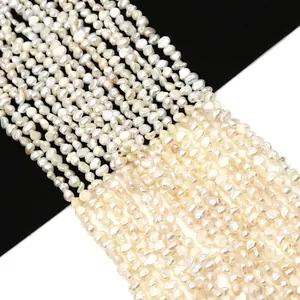 Perlas Artificiales Naturales Blancas Barrocas Irregulares Cuentas Sueltas Para Creación de Joyas DIY Pulseras Collares