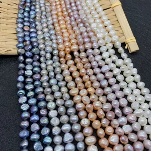 Natural freshwater baroque pearl beads in mixed colors for DIY jewelry making