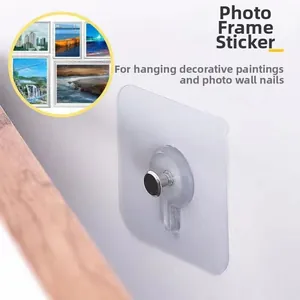 Strong transparent adhesive screw sticker for wall mounting picture frames without drilling