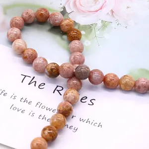 Natürliche orange Sonnenstein Perlen für DIY Schmuckherstellung Halsketten Armbänder