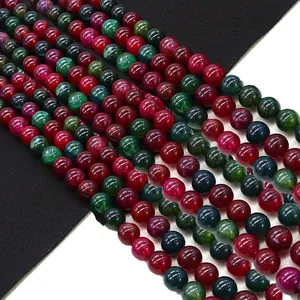 Natural Stone Round Beads Agate Loose Beads Dragon Vein Pattern For DIY Jewelry Making Necklace Bracelet Handcraft Supplies