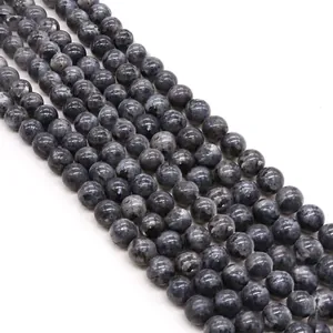 Natürliche runde Labradorit-Edelsteinperlen mit poliertem Finish für DIY-Schmuckherstellung