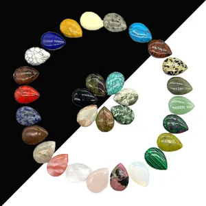 Cuentas de Piedra Natural en Forma de Lágrima Cabujón Piedras Semipreciosas Pulidas Gemas Sueltas Para Fabricación de Joyas DIY Collares Pendientes