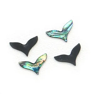 Schillernde Walkopf-Anhänger aus Abalone-Muschel für DIY-Schmuck 4er-Set