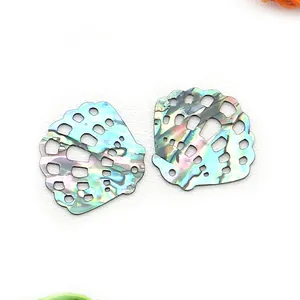 Pendentifs festonnés évidés en nacre d'abalone naturelle pour création de bijoux