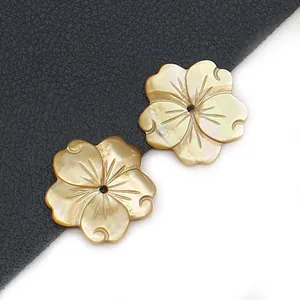 Natürliche Geschnitzte Meeresschnecke Blume Lose Künstliche Perlen Perlmutt Blumenanhänger Für DIY Halskette Armband Schmuckherstellung Zubehör