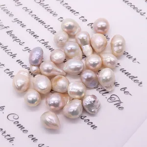 Perle di Fiume Naturali Sciolte Barocche Irregolari Edison per Fai da Te Creazione di Gioielli Accessori Bianco Cangiante Artigianato