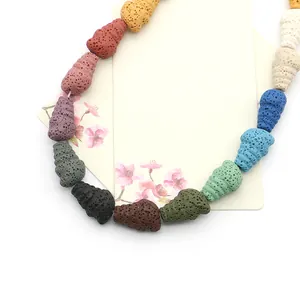 Bunte lavastein Perlen in Schneckenform für DIY handgemachten Schmuck