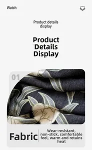 Detail of floral cashmere scarf featuring anti-pilling fabric and thermal insulation