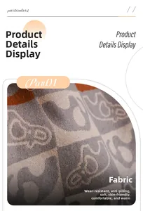 Détail du tissu doux imitation cachemire anti-boulochage avec motif jacquard d'éléphant