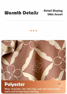 Close-up of geometric floral pattern on a warm, reversible polyester cashmere scarf