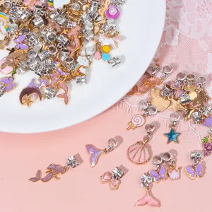 Kleurrijke eenhoorn en zeemeermin metalen bedeltjes voor DIY-sieraden en armbanden maken