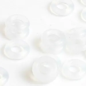 Bagues d'arrêt en silicone translucide pour bracelets en perles et bijoux de précision