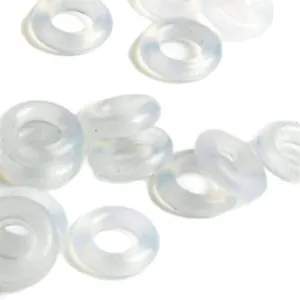 Entretoises en silicone transparent et anneaux en caoutchouc pour bijoux en perles