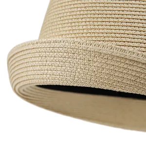 French style straw sun hat with elegant floral pearl detail in natural beige weave