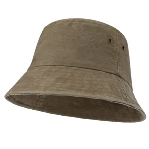 Vintage Washed Denim Bucket Hat Distressed Sun Protection Summer Outdoor Fisherman Hat For Men Women Unisex Casual Fashion Hat