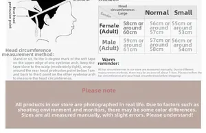 Size chart and head circumference measurement guide for winter beanies and knit hats
