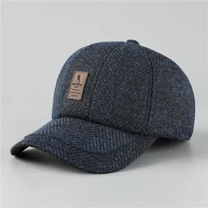 Heren Winter Warme Honkbalpet Corduroy Visgraat Verdikte Oorbescherming Dad Hat Vintage Casual Outdoor Honkbalpet