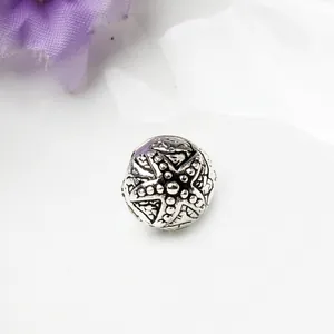 Perle de breloque étoile de mer argentée pour bracelets DIY au design vintage océanique