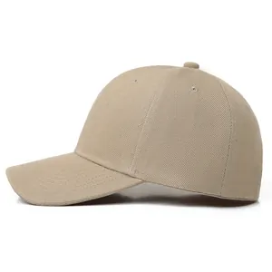 Klassische khakifarbene Baseballkappe aus Baumwolltwill mit verstellbarem Riemen