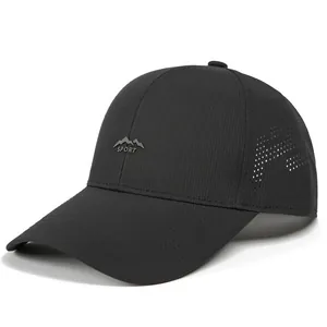 Outdoor Herren Atmungsaktive Mesh Baseballkappe Sonnenschutz Sport Hut Verstellbar Schnelltrocknend Berg Logo Lässige Schirmmütze