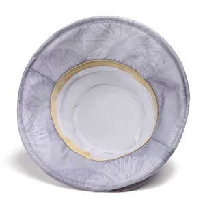 Eleganter Sonnenhut mit Blumenmuster, atmungsaktivem Netzfutter und Schweißband