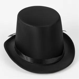 Sombrero De Copa Clásico Retro Británico Caballero Sombrero De Copa Alto Magia Actuación Fiesta Disfraces Accesorios Para Hombres Mujeres Niños Universal