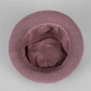 Close-up of winter knitted hat showing the soft fleece lining and warm stitching