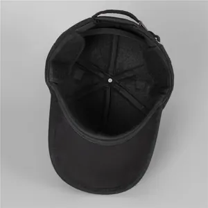 Detail of warm winter baseball cap interior with ear flaps and thick lining for seniors