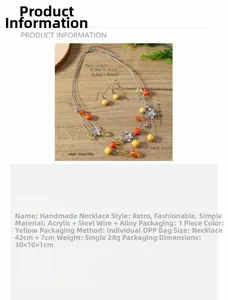 Detail view of colorful layered wire necklace and earrings set with floral accents
