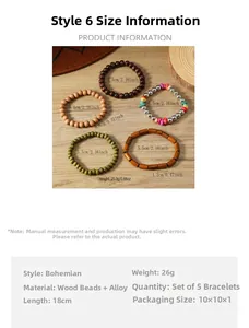 Detalle del conjunto de 5 pulseras bohemias con cuentas y dijes de cabeza de toro