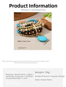 Detailed view of bohemian stacked bracelets with turquoise beads and feather charms