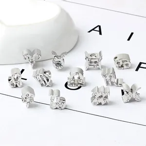 Détails de 12 breloques du zodiaque en alliage argenté avec strass pour bracelets DIY